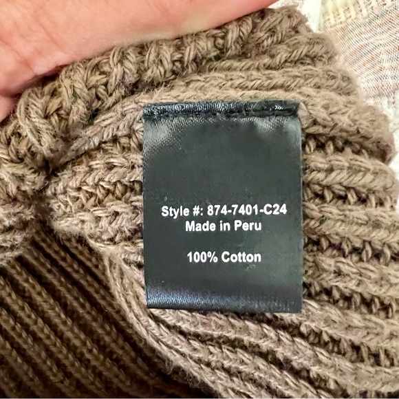 NWT *sold out* Jenni Kayne Oversized Cotton Fisherman sweater Olive moss XXL - Picture 14 of 16